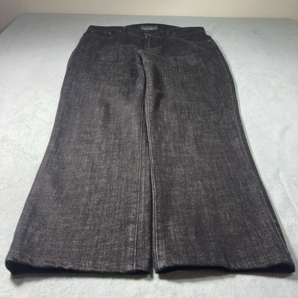 Y2K 2000s Lauren Ralph Lauren Loose Baggy Jeans Ws 12 35x25 Black Hamilton Wide